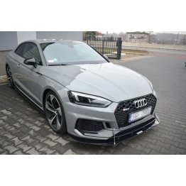 Накладка сплиттер на передний бампер на Audi RS5 B9 Coupe